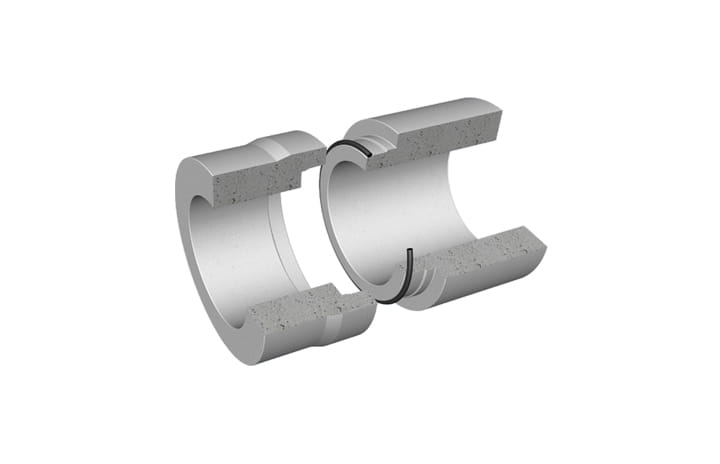 3D Cross section of Trelleborg 101 G-Ring seal in a manhole