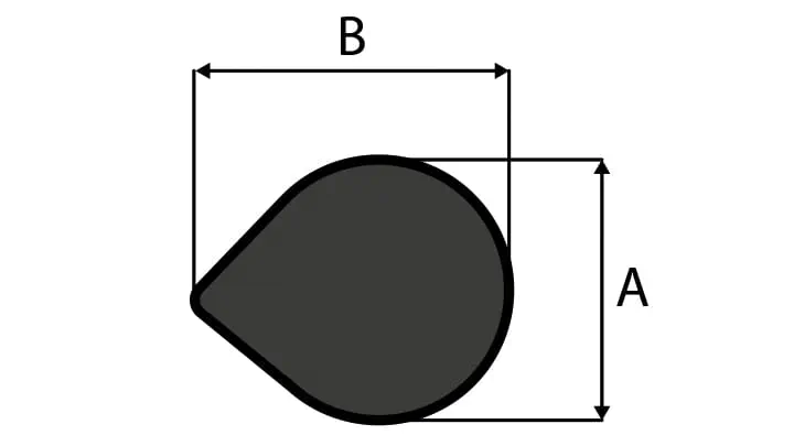 Section view drawing of Trelleborg 101 G-Ring profile