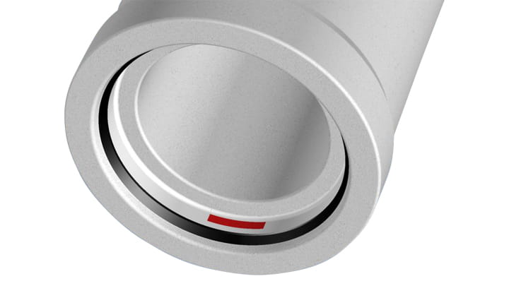 Trelleborg 103 Integrated Glipp with white protective strip in the socket - installation instruction step 1