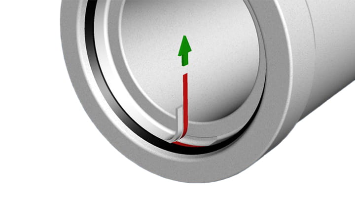 How to remove protective strip from Trelleborg 103 Integrated Glipp in the socket - installation instruction step 2