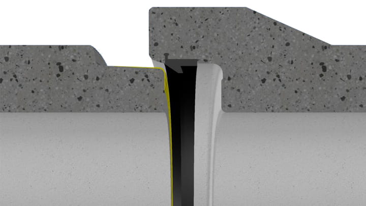 Trelleborg 103 Integrated Glipp section view - installation instruction step 3