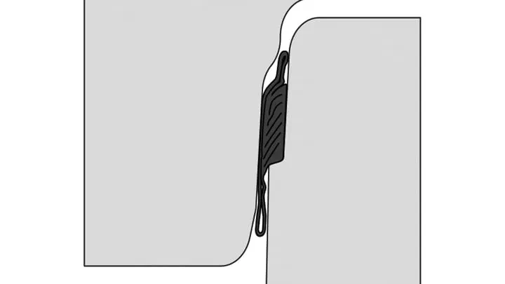Trelleborg 140 section view - installation instruction step 3