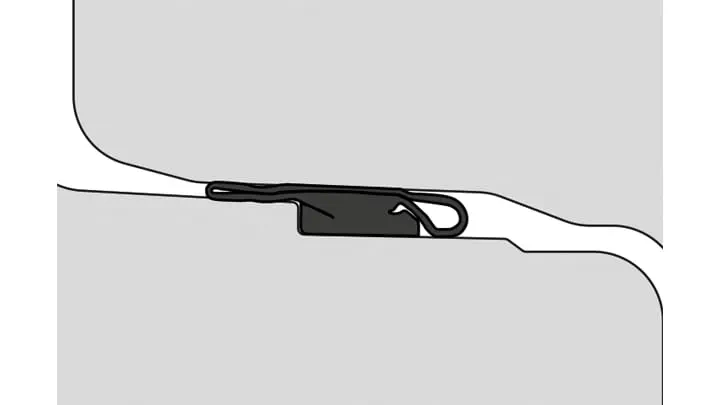 Section view of fully installedTrelleborg 146 - installation instruction step 3