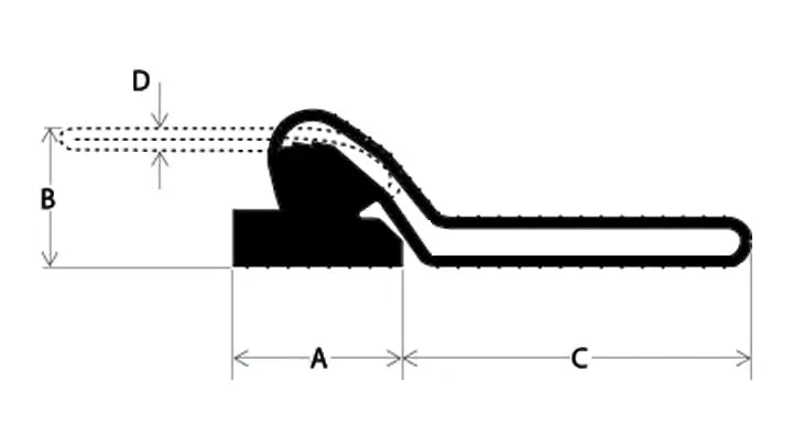 Section view drawing of Trelleborg 146
