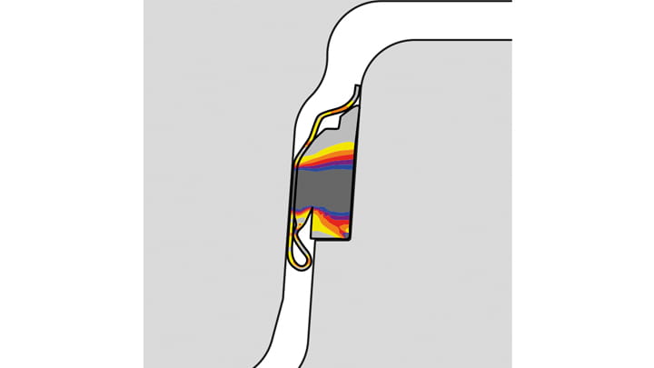 Trelleborg 154 FEA section view of full - installation instruction step 3
