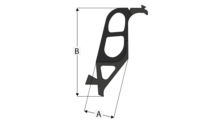 Section view drawing of Trelleborg 160