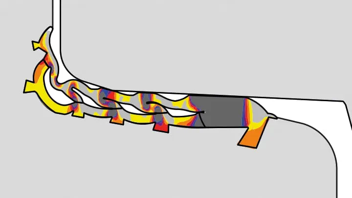 Trelleborg 165 FEA section view of full installation