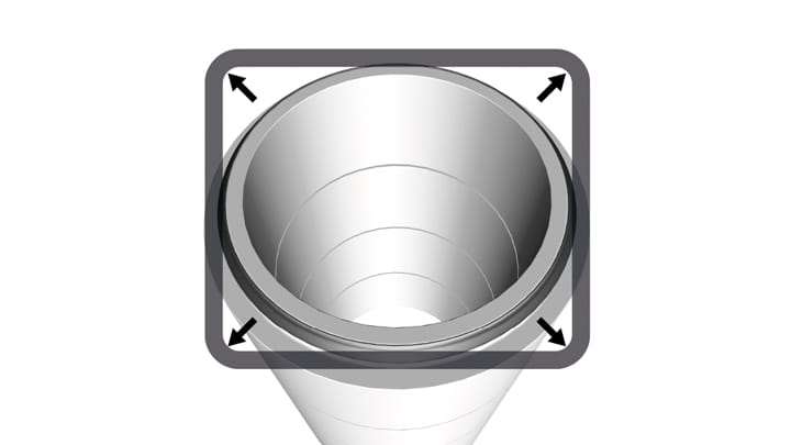 Trelleborg 170 3D top view - installation instruction step 2