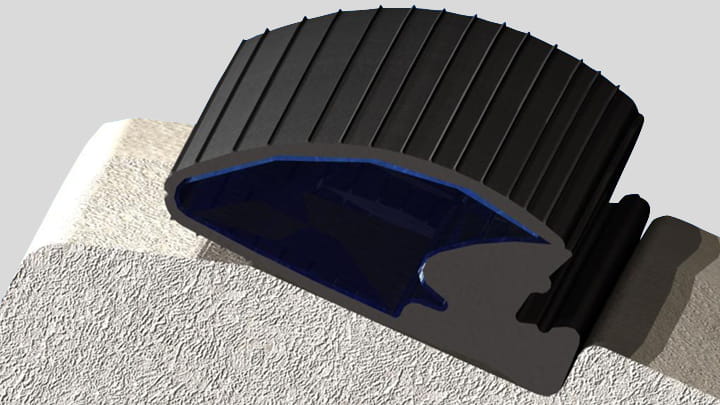 3D section view of Trelleborg 170 on a manhole