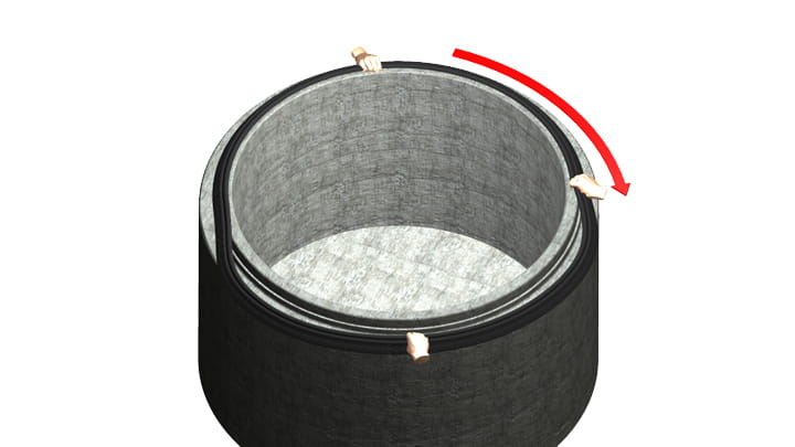 Trelleborg 171 3D top view - installation instruction step 1