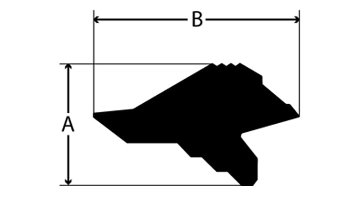 Section view drawing of Trelleborg 575 Anger Seal