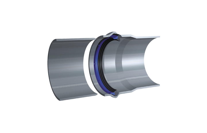Cross section of Trelleborg Anger-Lock in a pipe