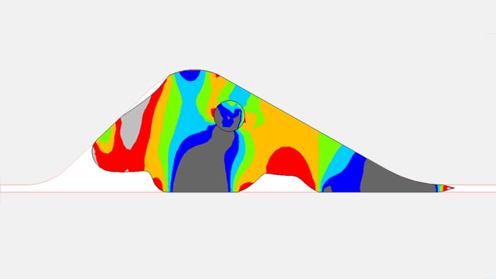 Trelleborg 560 Rieber IPS  FEA section view of full installation
