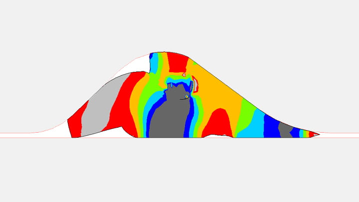 Trelleborg Rieber Sewer FEA section view of full installation