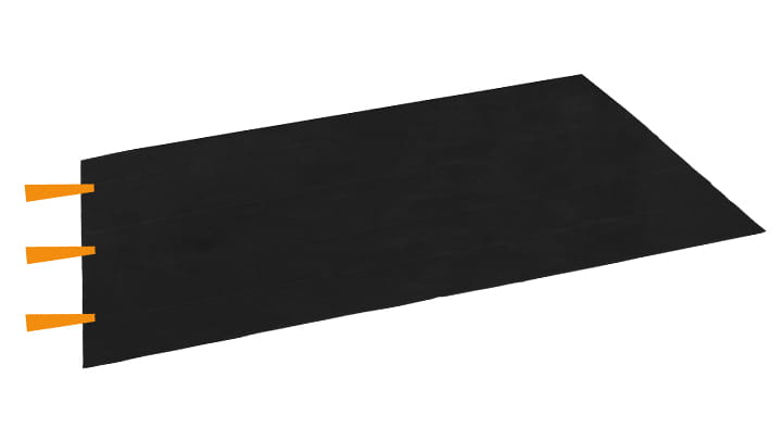 Top cover used as a positioning accessory for a catch bag in rescue operations