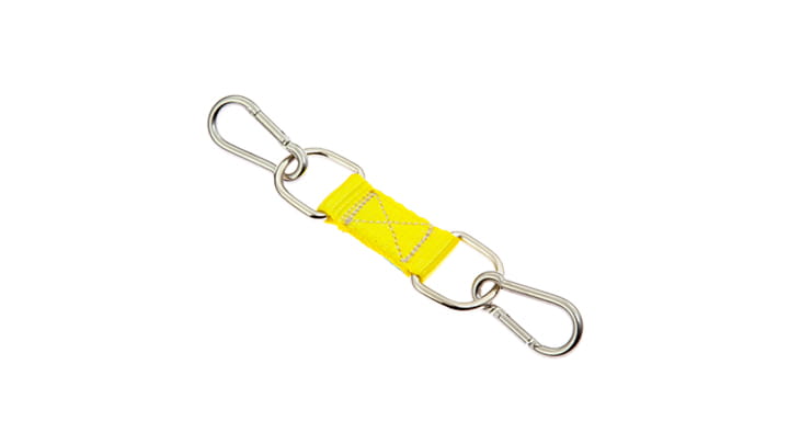 Set of dual flat bag connectors yellow