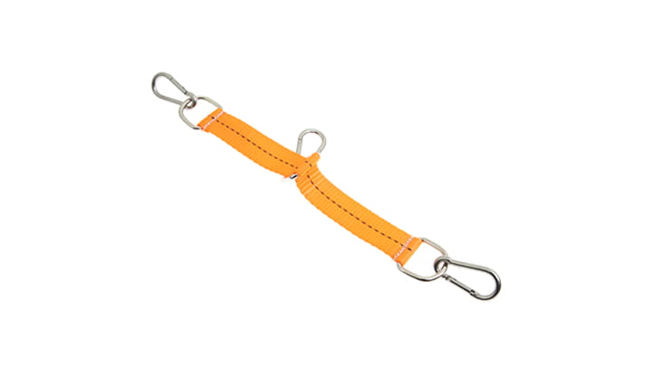 Set of triple flat bag connectors orange