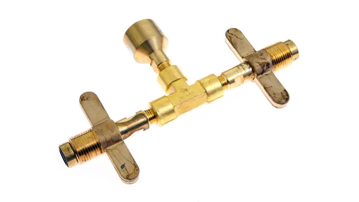 Dual connector for compressed air cylinders 1.0kg