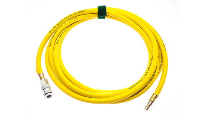 Yellow inflation hose
