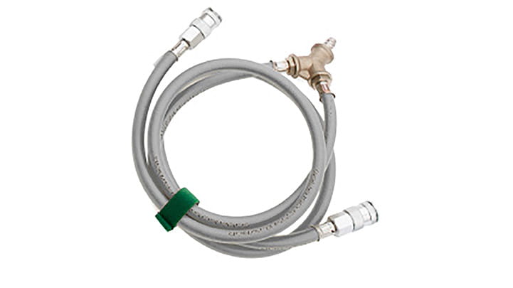 Inflation distributor with rubber hoses