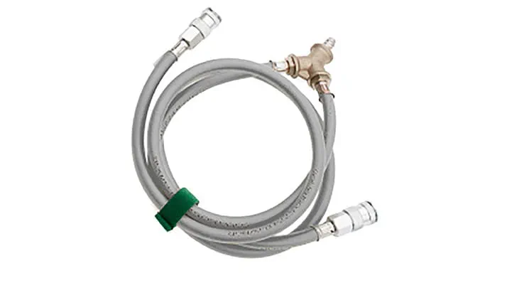 Inflation distributor with rubber hoses