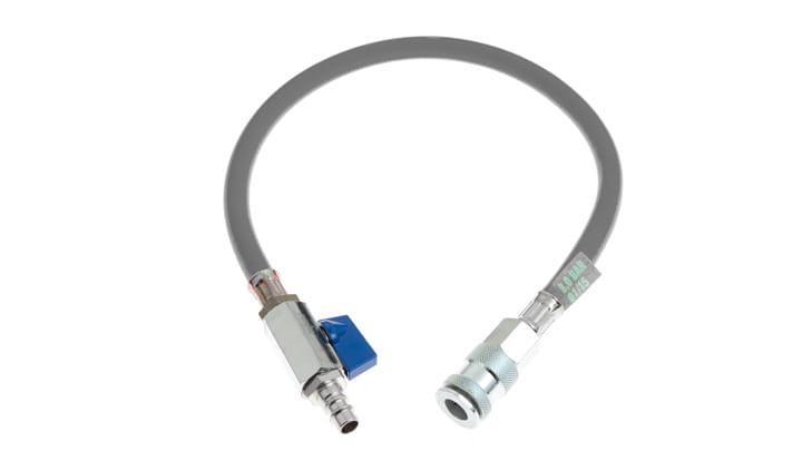 Rubber hose with shut_off valve