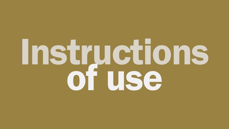 Instructions of use gold