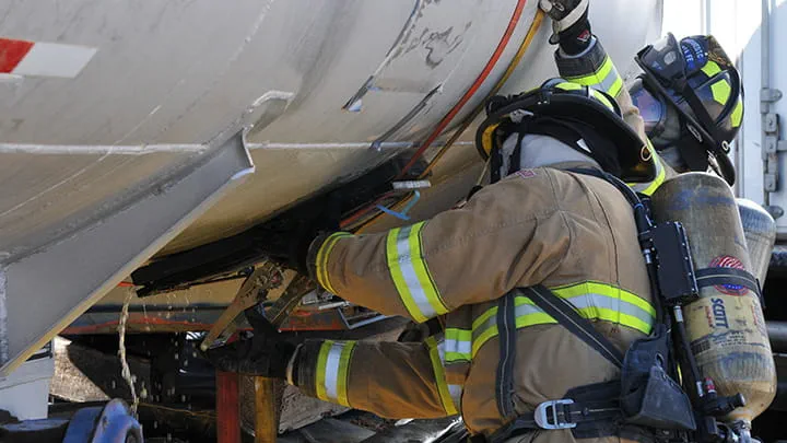 Firemen and large leak sealing bag