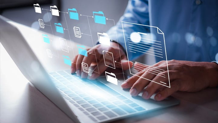 Someone using a lap top