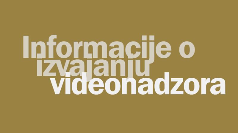 Video surveillance information in Slovenian