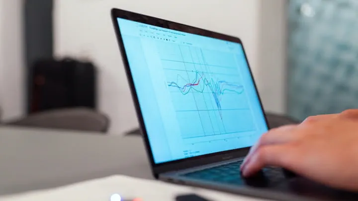 FEA simulation on a screen