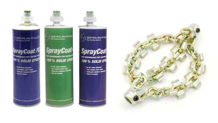 Three different spraypoxy sprays