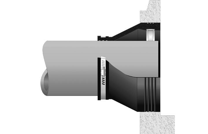 Cross section of Kor-N-Seal® I 106-406 Series in white and black