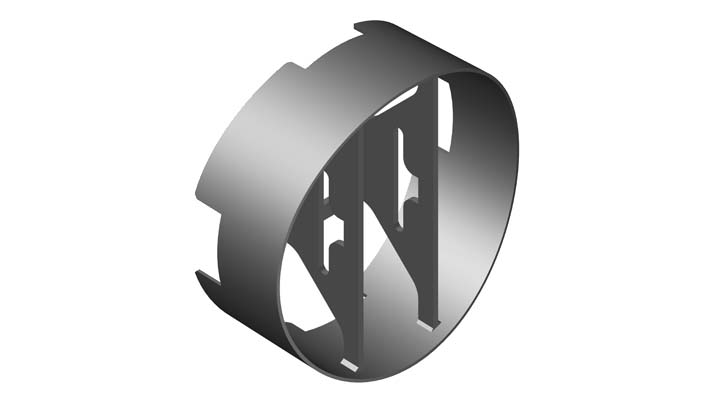 One piece, “keyed” mandrel for fast, accurate mounting to form 