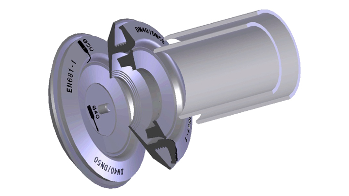 3D cross section of Trelleborg 570 - Flexible connector