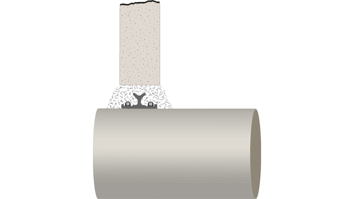 Cross section view o Waterstop Grouting Ring