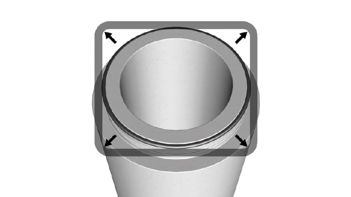 Trelleborg 101 G-Ring Integrated Glipp 3D top view -  installation instruction step 2