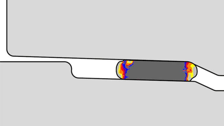 Trelleborg 101 G-Ring FEA section view of full installation