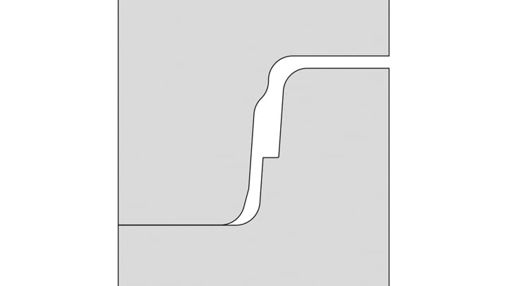 Section view of pipe joint for Trelleborg 116 