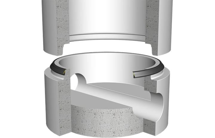 3D Cross section of Trelleborg 118 in a manhole