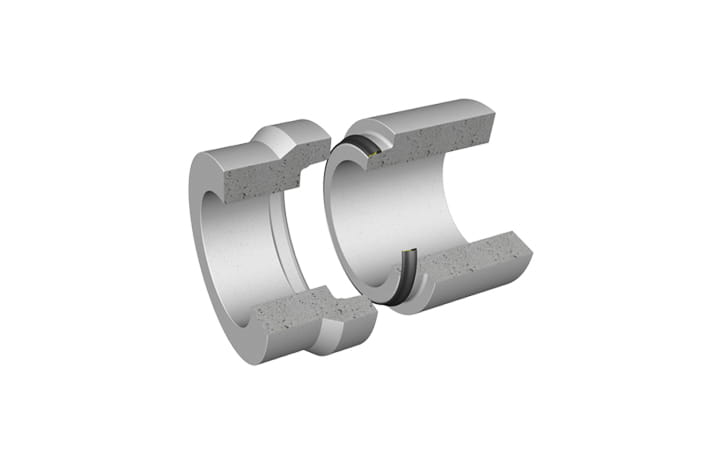 3D Cross section of Trelleborg 140 Lamell in a manhole
