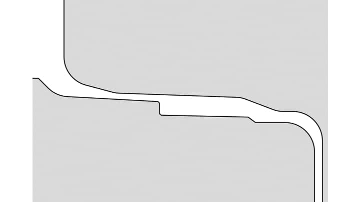 Section view of pipe joint for Trelleborg 146 