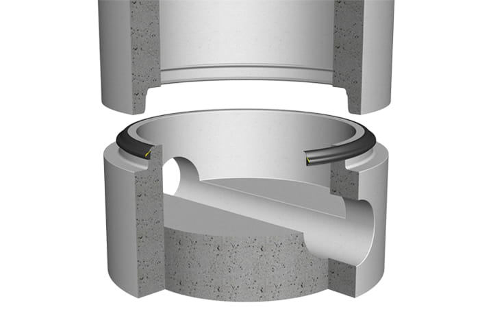 3D Cross section of Trelleborg 154 in a manhole