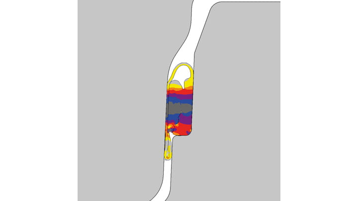 Trelleborg 170  FEA section view of full installation instruction step 3