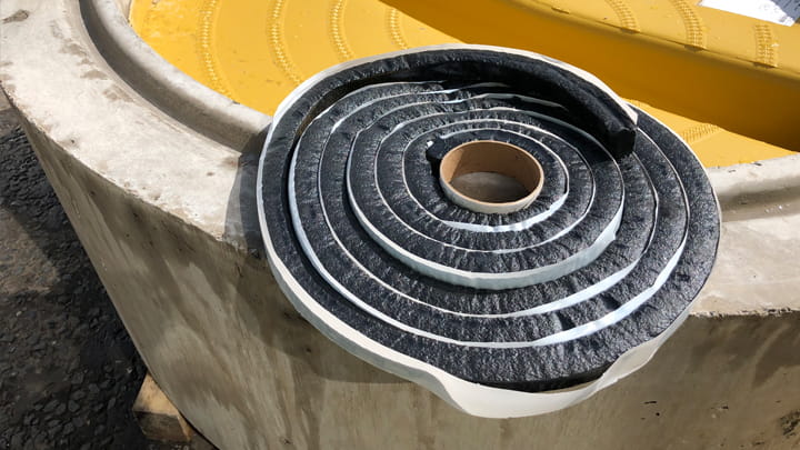 Trelleborg C-56 coil on a  manhole