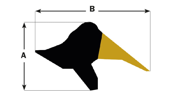 Section view drawing of Trelleborg 605 Sewer-Lock profile