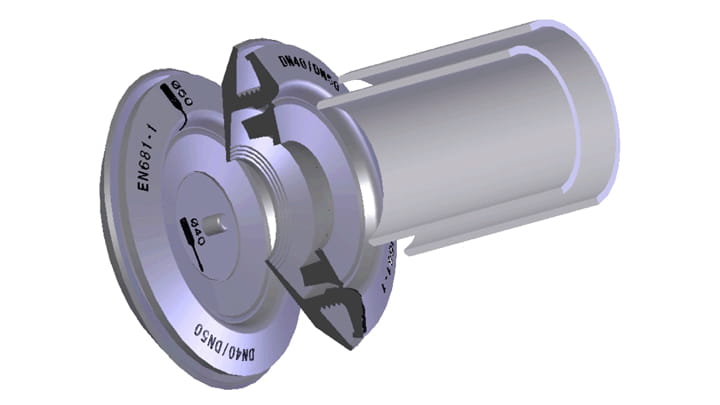 3D cross section of Trelleborg 570 - Flexible connector